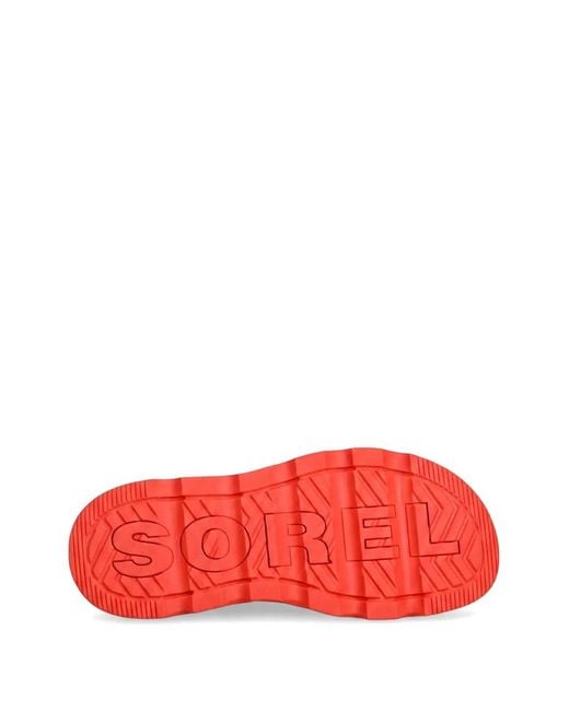 Sorel Red Strappy Flatform Sandals