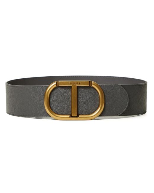 Twinset Black Logo-Plaque Belt