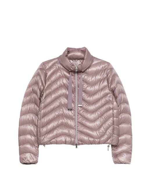 Chaqueta Acolchada Con Cremallera Herno de color Pink