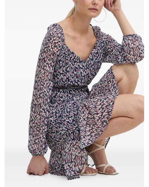 Morgan Blue V-Neck Mini Dress