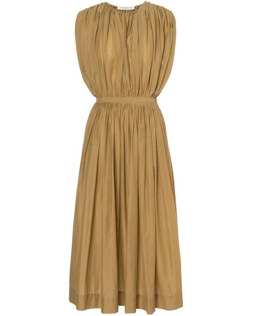 Philosophy Di Lorenzo Serafini Natural Gathered Midi Dress