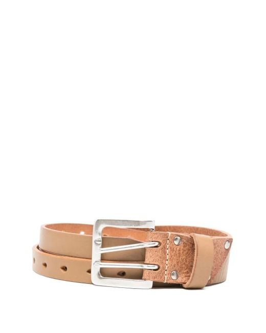 Our Legacy Natural Riveted Buckled Belt for men