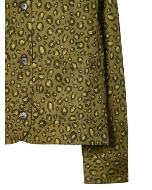 Paul Smith Green Leopard-Print Jacket