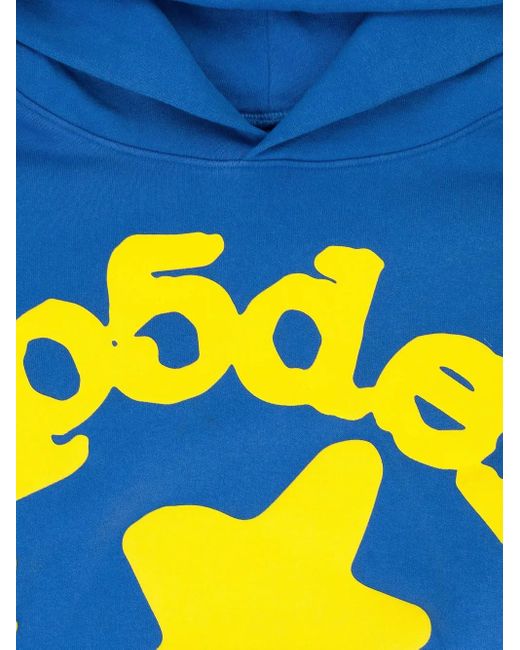 Sp5der Blue Beluga Hoodie for men