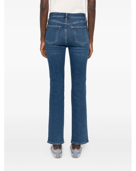 FRAME Blue Whiskering-Effect Jeans
