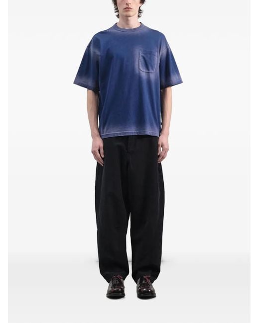 YMC Black Button-Detail Trousers for men