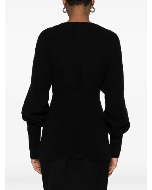 Rick Owens Geribbelde Wollen Trui in het Black