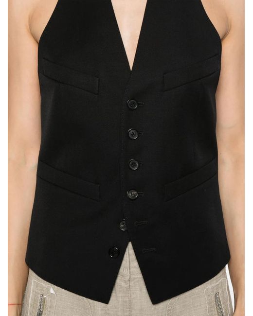 DSquared² Black Classic Dean Racerback-Weste