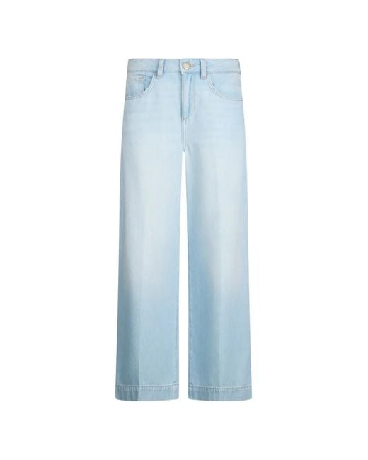 Liu Jo Blue Cropped Flared Jeans