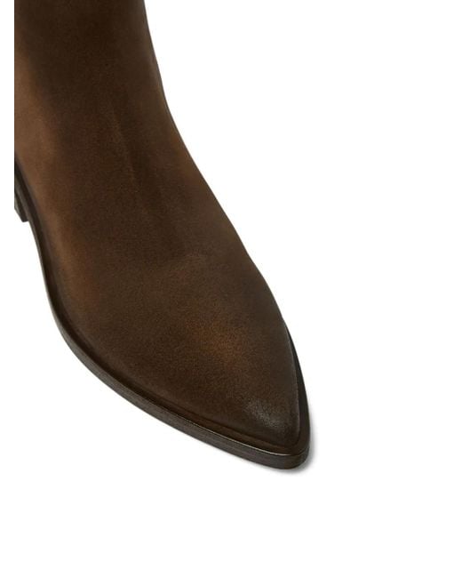 Marsèll Brown Pointed-Toe Zip Boots