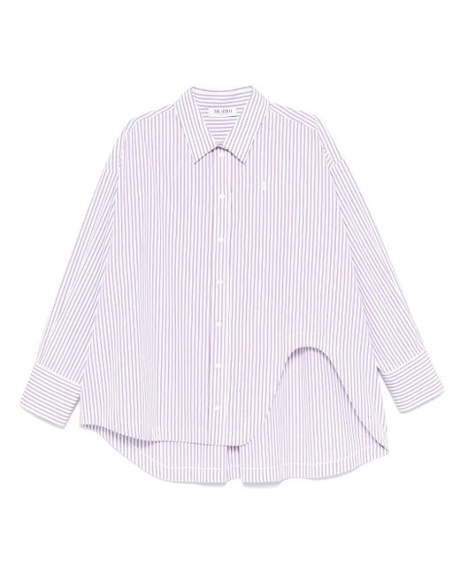 The Attico White Gestreiftes Hemd