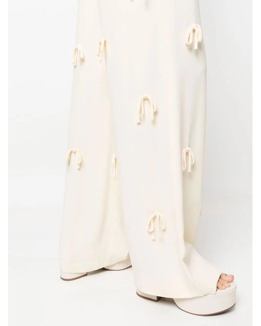 Viktor & Rolf Natural Bed Of Bows Wide Trousers