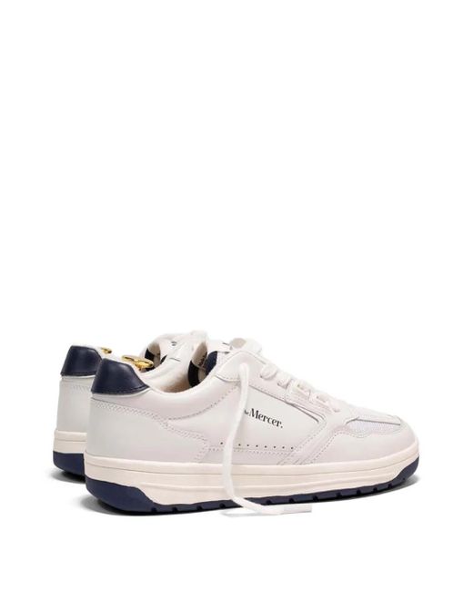 The Mercer Brand White Lace-Up Low-Top Leather Sneakers