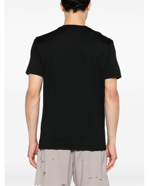 Givenchy Black 4g-print Cotton T-shirt for men