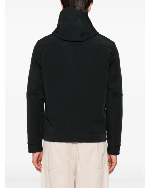 Paul & Shark Black Hooded Shell Jacket for men