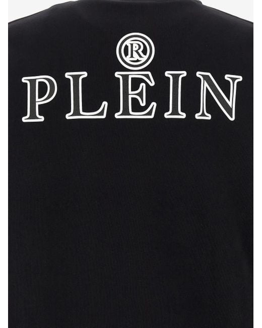 Philipp Plein Hoodie Met Logopatch in het Black voor heren