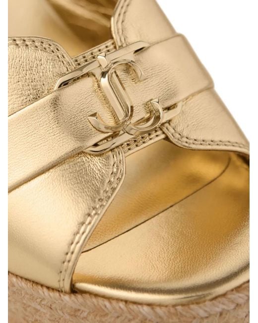 Jimmy Choo Natural Leda Wedge 100 Espadrilles
