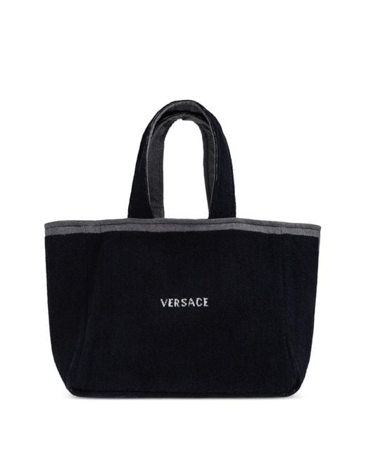 Versace Black Sac De Plage Medusa En Éponge