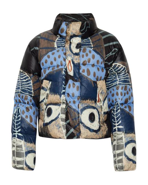 Munthe Blue Juba Print Puffer Jacket