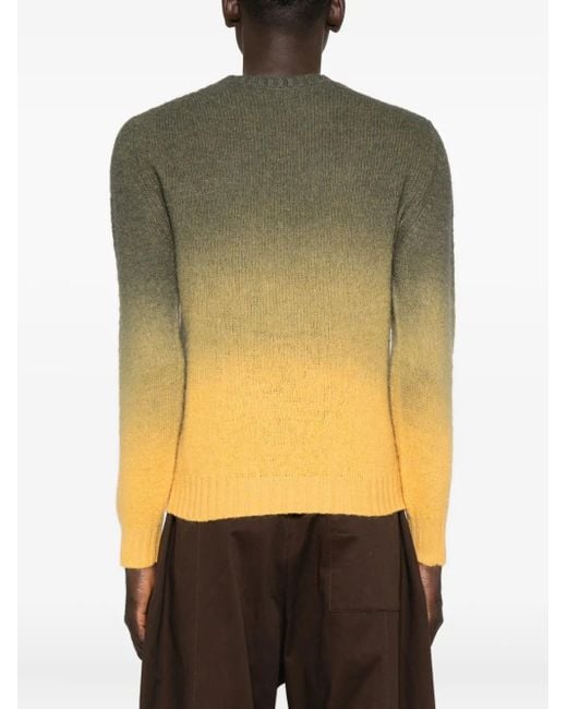 Tintoria Mattei 954 Yellow Ombré-Effect Sweater for men