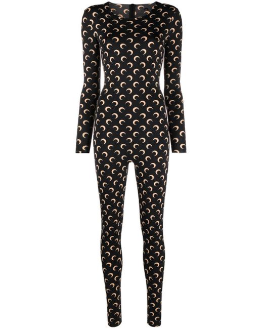 MARINE SERRE Jumpsuit Met Print in het Black