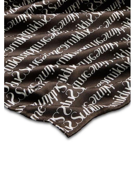 Tory Burch Black T Monogram Sublime Neckerchief