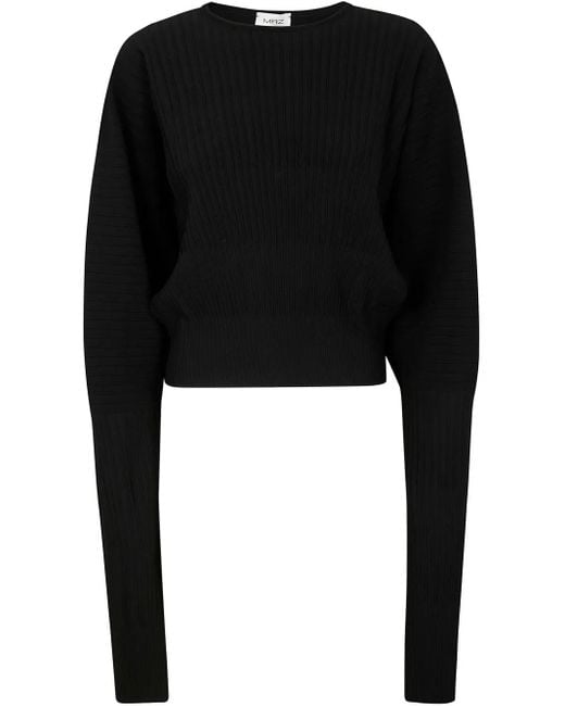 Mrz Black Gerippter Pullover