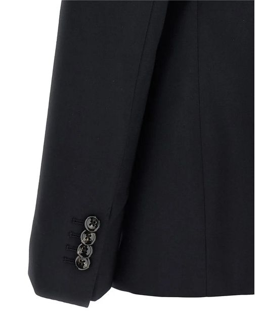 Tagliatore Black Double-Breasted Formal Suit
