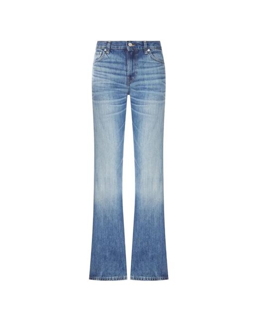 Haikure Blue Jean Évasé À Effet Délavé