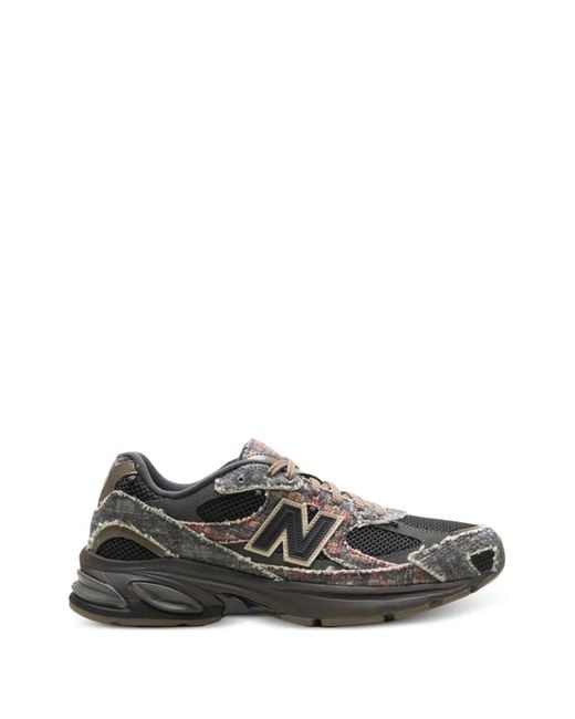 New Balance Gray Distressed Effect Low Top Sneakers for men