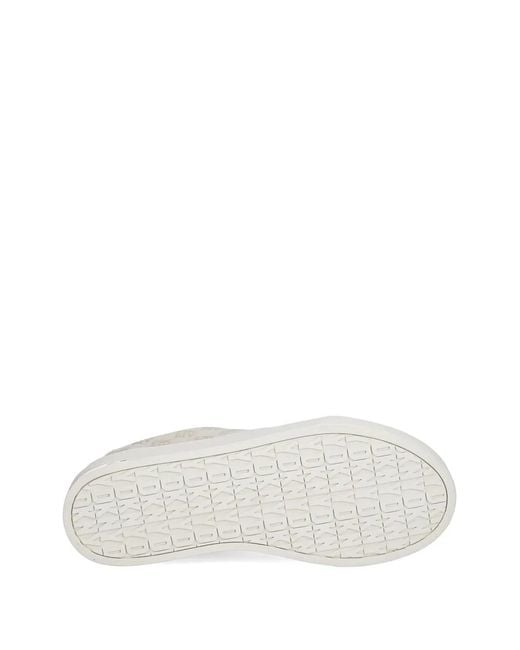 DKNY White Logo Print Sneakers