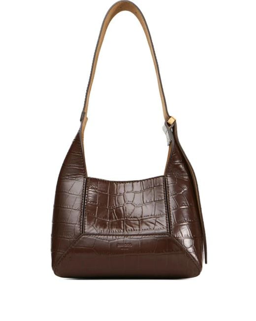 Jimmy Choo Brown Diamond Hobo S Shoulder Bag