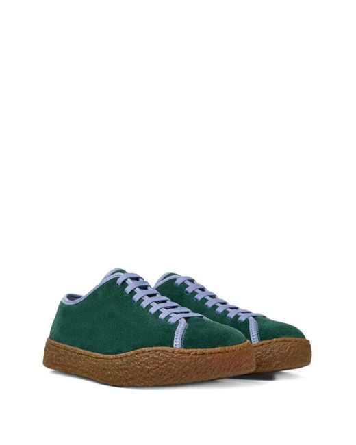 Camper Green Peu Terreno Suede Lace-Up Sneakers for men