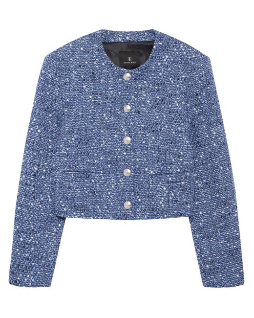 Anine Bing Blue Amber Jacket Tweed A0110985Bel1