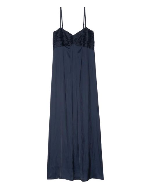 Zadig & Voltaire Blue Rippie Satin Dress