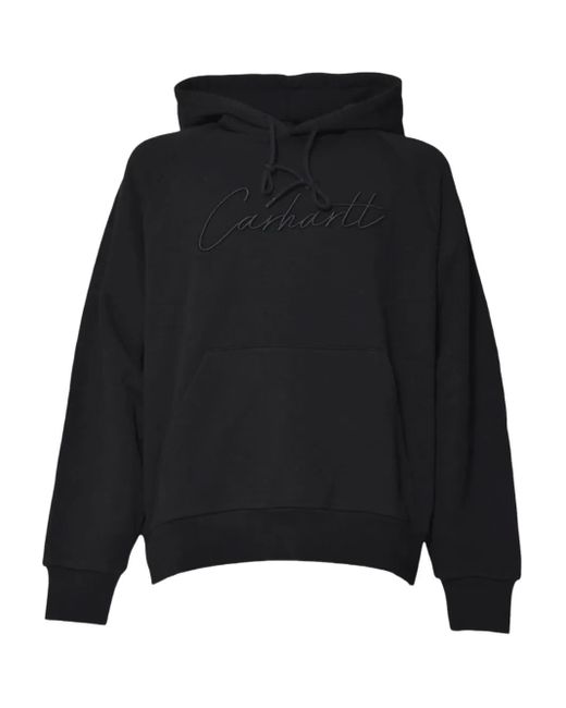 Carhartt Black Embroidered-Logo Hoodie for men