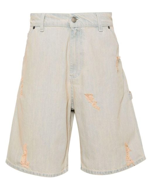 Pantalones vaqueros cortos de talle medio MSGM de hombre de color White