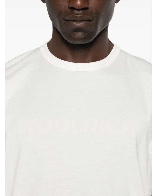メンズ Woolrich ロゴ Tシャツ White