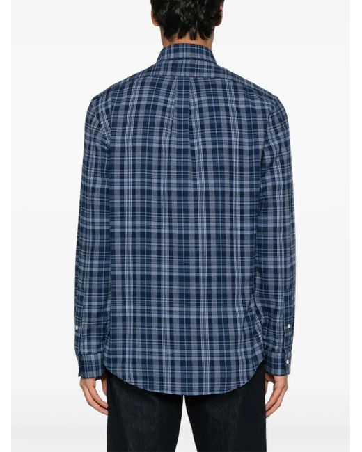 Polo Ralph Lauren Blue Checked Shirt for men