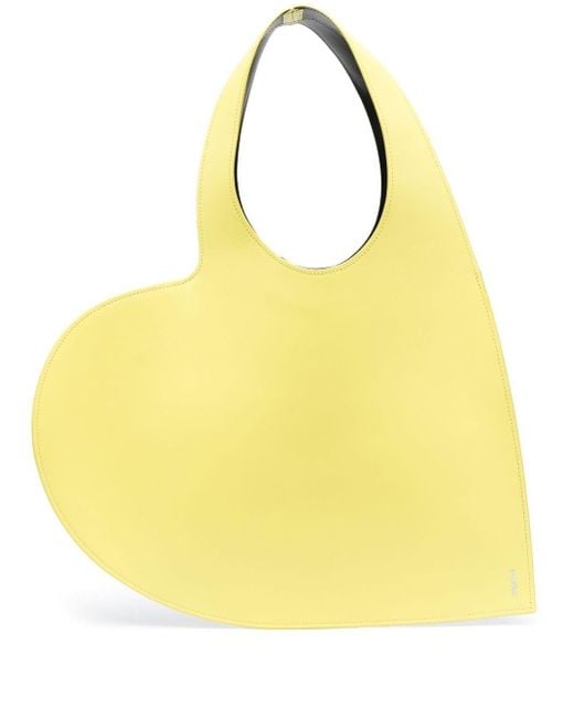 Coperni Leather Heart Tote Bag in Yellow | Lyst Australia