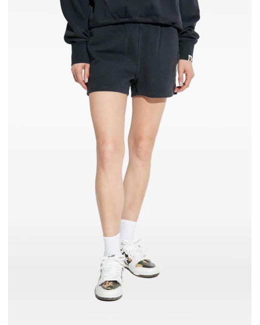 A Bathing Ape Blue Ape Head One Point Track Shorts