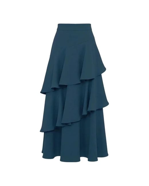 Cherubina Blue Marquee Maxi Skirt