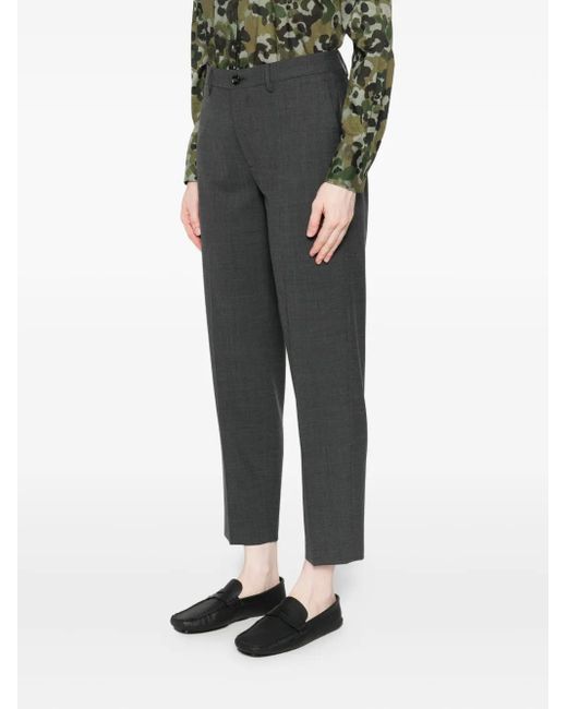 Berwich Gray Pressed-Crease Trousers
