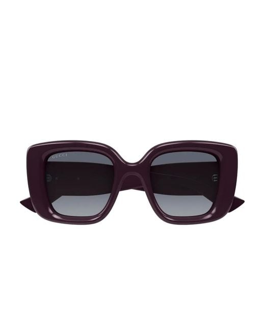 Gucci Blue Butterfly-Frame Logo-Detail Sunglasses