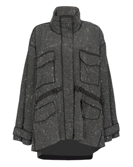Pinko ラインストーン コート Gray