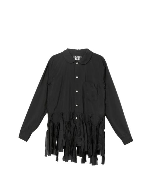 COMME DES GARÇON BLACK Black Fringe Long-Sleeve Shirt