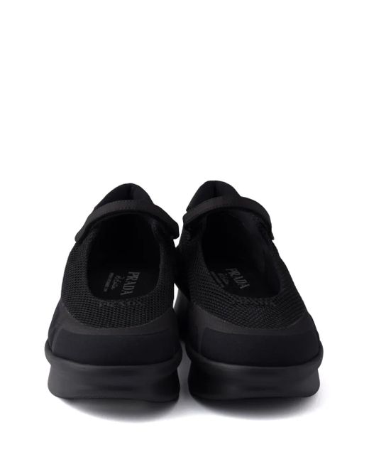 Prada Black Mesh Chunky Ballet Flats