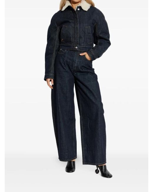 Jacquemus Blue Cropped Denim Jacket