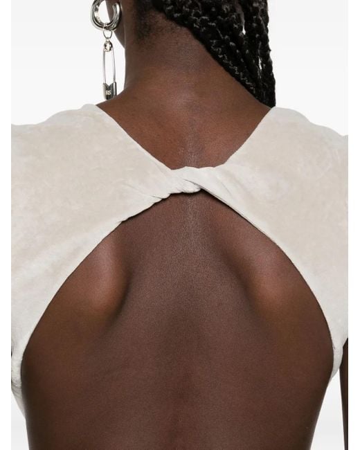 Vestido de fiesta largo sin mangas Rick Owens de color White