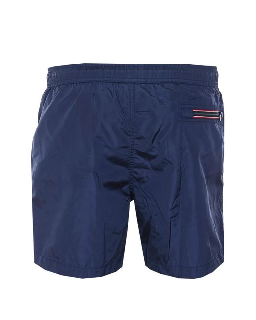 Moncler Blue Short De Bain À Patch Logo for men
